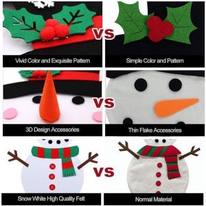 CHRISTMAS SNOWMAN – Χιονάνθρωπος από τσόχα με αποσπώμενα στολίδια 03