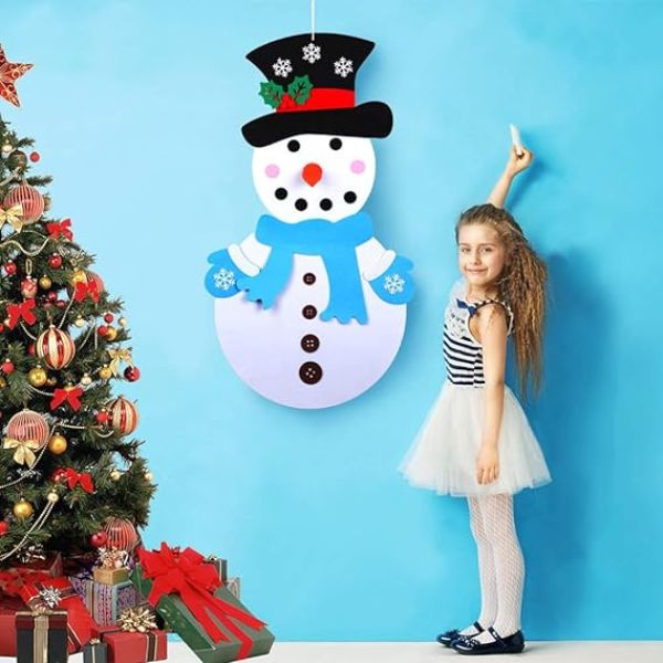CHRISTMAS SNOWMAN – Χιονάνθρωπος από τσόχα με αποσπώμενα στολίδια slider