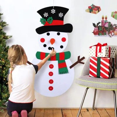 CHRISTMAS SNOWMAN – Χιονάνθρωπος από τσόχα με αποσπώμενα στολίδια slider