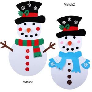 CHRISTMAS SNOWMAN – Χιονάνθρωπος από τσόχα με αποσπώμενα στολίδια 03