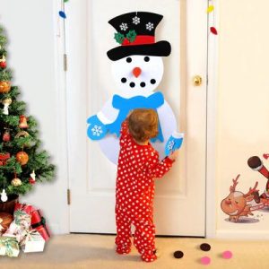 CHRISTMAS SNOWMAN – Χιονάνθρωπος από τσόχα με αποσπώμενα στολίδια 03