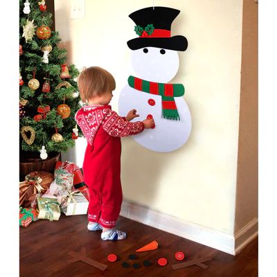 CHRISTMAS SNOWMAN – Χιονάνθρωπος από τσόχα με αποσπώμενα στολίδια slider