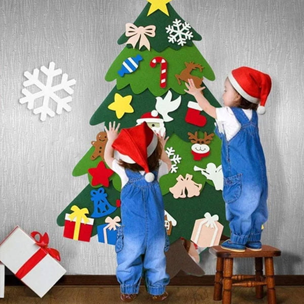 FELT CHRISTMAS TREE – Σετ με δέντρο από τσόχα & επιπλέον στολίδια 02