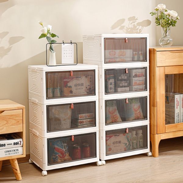 HOMEBOX – Κουτιά αποθήκευσης με καπάκι και ρόδες slider