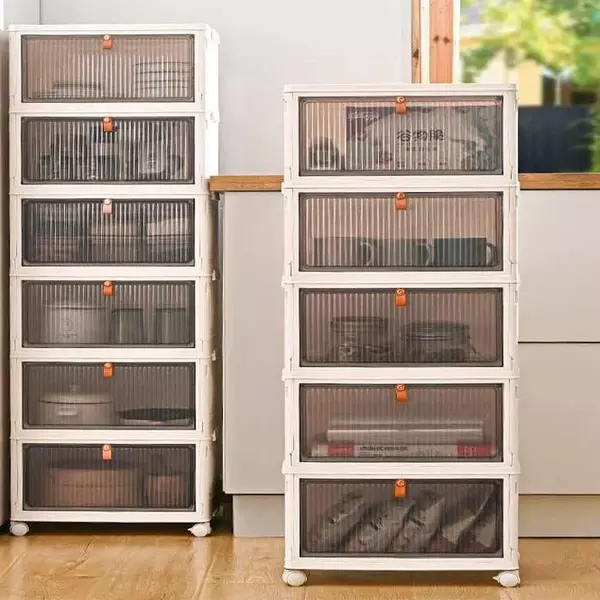 HOMEBOX – Κουτιά αποθήκευσης με καπάκι και ρόδες slider